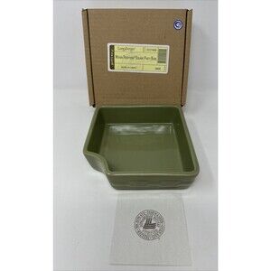 Longaberger Woven Traditions Pottery Square Party Bowl NEW Sage 3227460 NEW